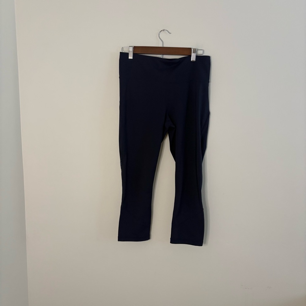 Kirkland Signature Navy Leggings Womens Large Capri workout gym casual travel